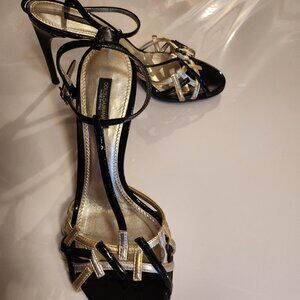 Dolce & Gabbana  3 inch black leather heels